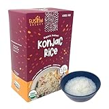 Fusion Select 4 Packs Organic Konjac Noodles - Shirataki Rice Plant-Based Substitute - Vegan Konjac Rice for Vegetarian, Keto, Paleo Recipes - Zero Gluten, Low Carb, Low Calorie Shirataki Konjac Rice