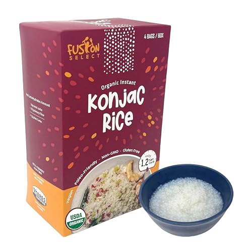 Fusion Select 4 Packs Organic Konjac Noodles - Shirataki Rice