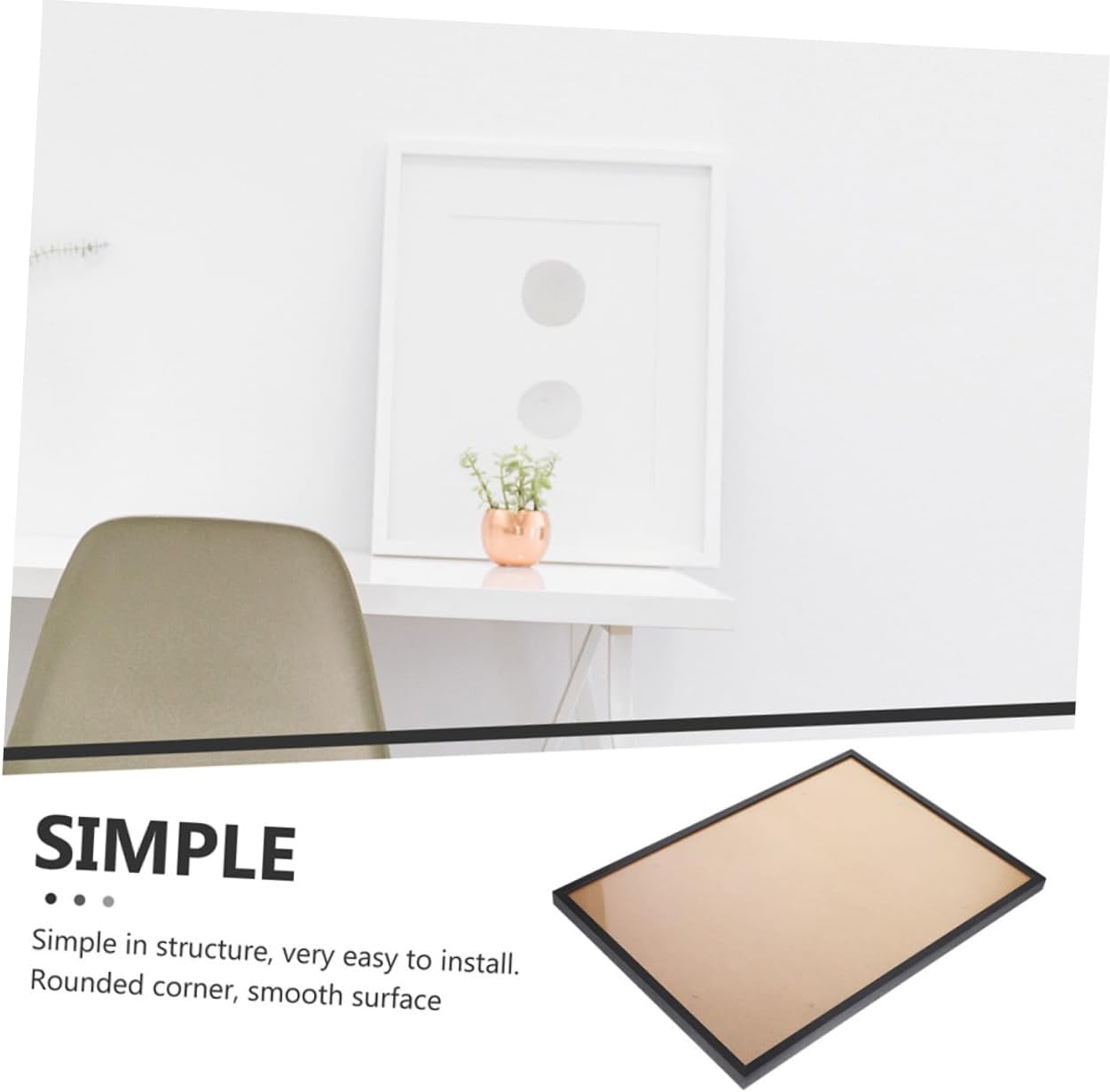 2pcs Photo Frame Narrow Edge Picture Frames for Wall Mounting Lightweight Design for Posters Prints Sleek Minimalist Style Deep
