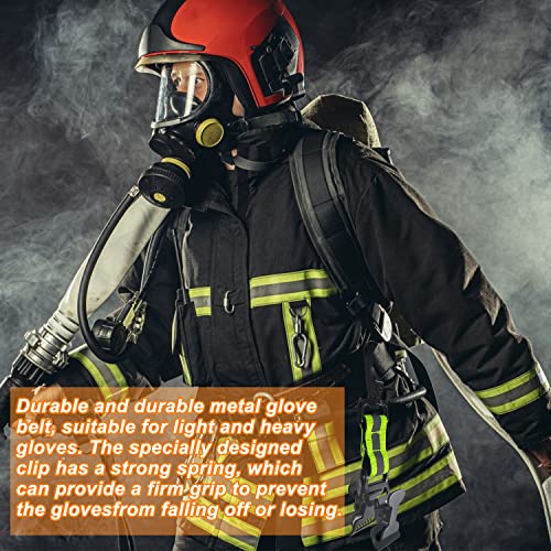 Qiyiche Pack of 2 Fire Brigade Glove Holders, Double Clip Glove Clips, with Hiking Buckle, Glove Holder - Image 4