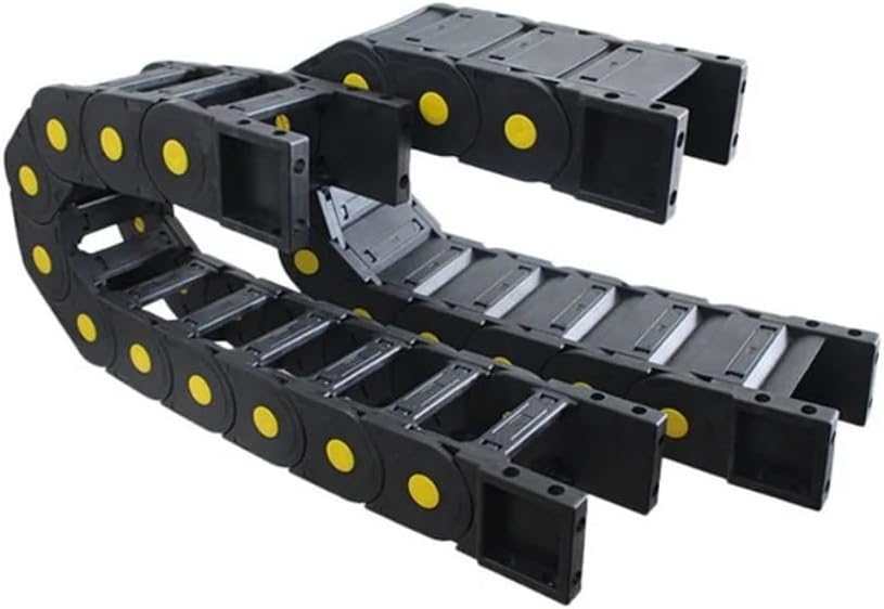 Large Cable Drag Chain 45 X 60mm 75mm 100mm 125mm 150mm 200mm L1000mm Nylon Cable Drag Chain Wire Carrier with End Connectors(75,45X60MM_Enclosed Type)