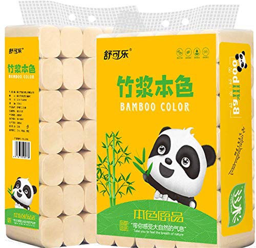 Preisvergleich Produktbild JB Bambuszellstoff Toilettenpapierrolle Naturkernfreies Toilettenpapier Home Dickes Papier Küchenrolle - 42 Rollen (1 Rolls)