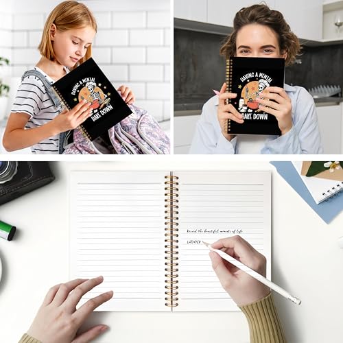 Carnet à spirale squelette boulanger format A5 pour recettes et notes gothiques - 5