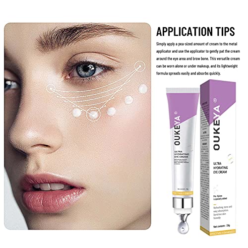 Oukeya Eye Cream For Dark Circles And Puffiness, Under Eye Cream For Wrinkles Repair,Rich In Caffeine, Vitamin E, Argireline, Pro-Xylane-Anti-Aging Daily Line Smoothing Eye Care(0.5Fl Oz) #TOP5