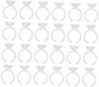 HONMEET Suporte De Anel De Cola Para Enxerto De Plástico 200 Peças Anéis De Cola Para Cílios Cola Para Cílios Copos De Cola Para Cílios Suprimentos De Beleza Copos De Anel Para