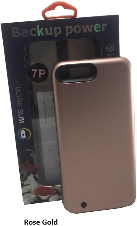 Insasta 9000mAh External Battery Backup Charging Power Case for Apple iPhone 7 Plus-Rose Gold