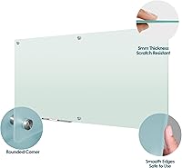 Vista 16 de J&J worldwide Glass Whiteboard Yearly Calendar - 35" X 47" Large Wall Whitrboard - White Board Dry Erase Planner for Wall Home, School, Office