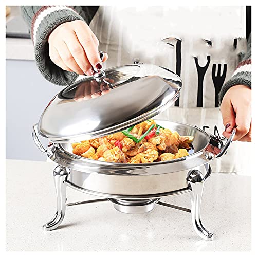 Plateau chauffant chafer avec couvercle pour cuisine et traiteur