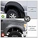 LEDKINGDOMUS Fender Flares Kit Compatible for 1999-2007 Ford F-250 / F-350 / F-450 Super Duty, UV Protected Dura-Flex Material Textured Matte Black Finish Front Rear Fenders Pocket Rivet Style 4pcs