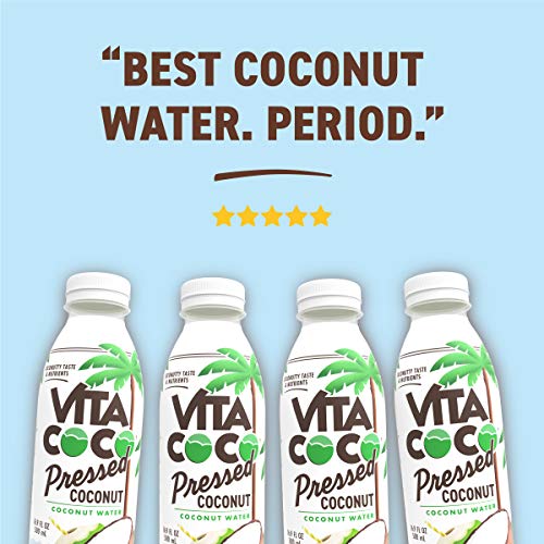Vita Coco Coconut Water, Pressed Coconut | More "Coconutty" Flavor | Natural Electrolytes | Vital Nutrients | 16.9 Oz Slim Bottle (Pack Of 12)