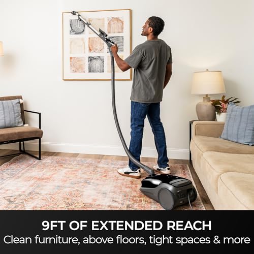 Image of Kenmore BC3006 400 Series Pet Friendly Lightweight Bagged Canister Vacuum Cleaner 2-Motor Design with Hair Eliminator Brushroll, HEPA Filter, LED Headlight, Extended Wand and Auto Cord Rewind