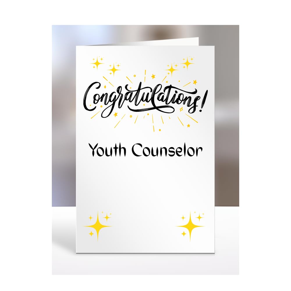 Congratulations Youth Counselor card, gifts for men, women, colleagues, boss, manager, son, daughter, grandson, presents for christmas, A5-243d_3