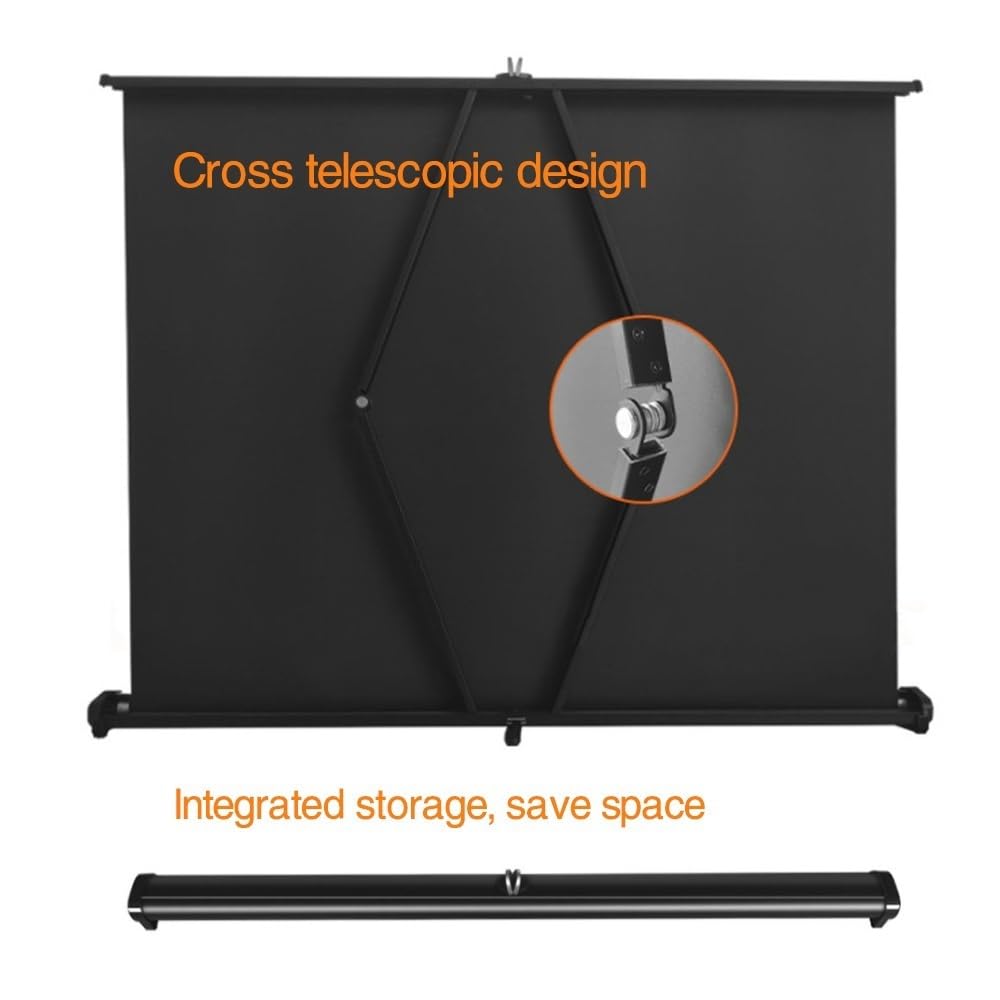 Esercizio di proiezione Table Top Pull Up Projector Screen Black 20/30/40/50 Inch(30 Inch 16:9)