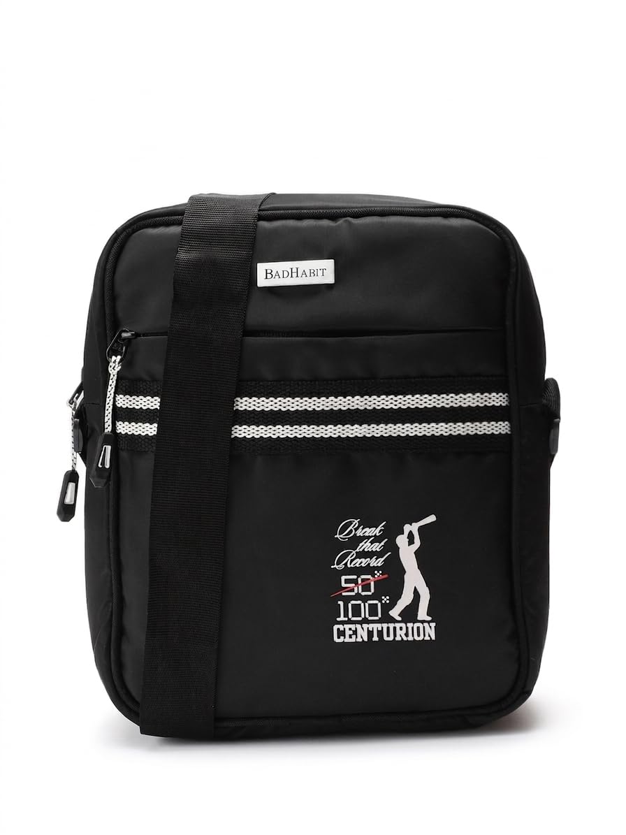 bad habit Stylish Padded Multi Utility Polyester Messenger Sling Bag for Office Going Men and Women - Easy Waterproof Shoulder Bag for Daily Use (26 x 9.5 x 26 Cm)-picture-28