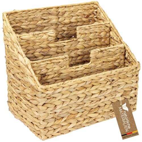 HMF Zeitungsständer, Zeitungskorb geflochten aus Wasserhyazinthe | 3...