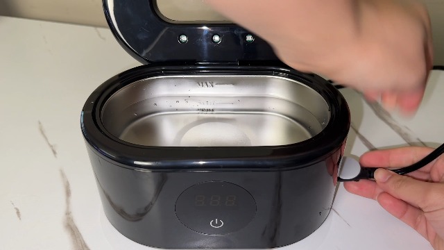Image of BYASKZIV Ultrasonic Jewelry Cleaner, 48KHz Ultrasonic Cleaner Machine with 20oz 304 Stainless Steel Tank, Dual Modes & LED Display - for Jewelry, Eyeglasses, Watches, Dentures, Retainers & More-Black