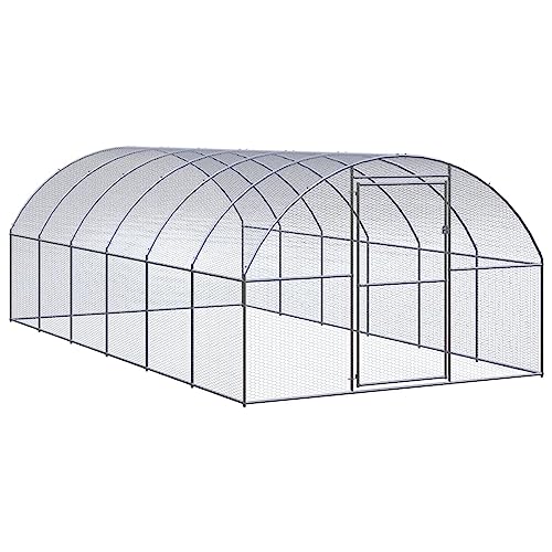 Xichuzi Gallinero de Exterior de Acero galvanizado 3x6x2 m, Gallinero para Exterior, Ponederos para Gallinas, Jaulas para Conejos, Jaulas para Pajaros, Casa Conejo, Ponederos Gallinas 3095465