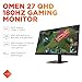 HP OMEN 27 inch QHD 180Hz Gaming Monitor, Quad HD Display (2560 x 1440), IPS Panel Technology, HDR 400, 1ms GtG (with Overdrive), AMD FreeSync Technology, Black, OMEN 27q G2 (2025)