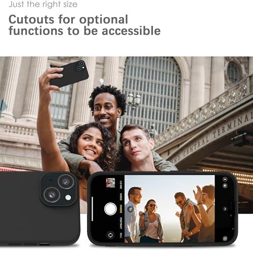 Image of YATWIN Silicone Back Case for iPhone 13 Mini, Soft-Touch Phone Back Cover for Apple iPhone 13 Mini - Black