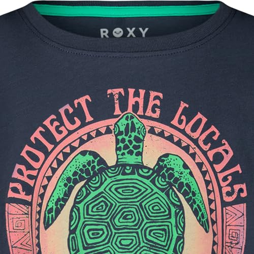 Image of Roxy Girls' Short Sleeve Boyfriend Fit Logo Tee, Crew Neck Graphic T-Shirt, Soft & Comfortable