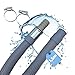 Lichtblau manguera de desagüe lavadora lavavajillas I Longitud 1,5 m I Set completo incl. abrazaderas de manguera I tubo de drenaje de agua aplicación universal independiente del fabricante