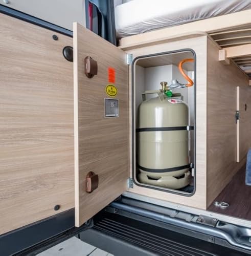 CR-MOESANCO® Set mit 2 Flaschenhaltern, um Ihre Gasflasche im Wohnmobil, Wohnmobil, Wohnmobil oder Boot zu verbinden