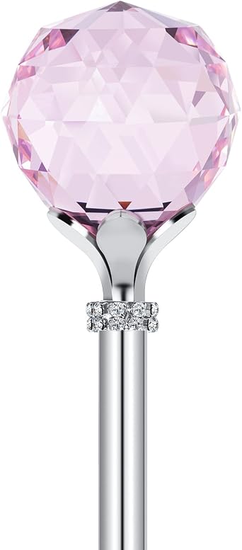 BuLuBuLu Pink Crystal Scepter Womens Day Gifts Fairy Princess Wand Queen Scepter Fancy Magic Wands for Kids
