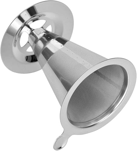 Miniatura 2 de Filtro de acero inoxidable para verter sobre el café, filtro de malla, reutilizable, cafetera de una sola porción (YJ-89A1)