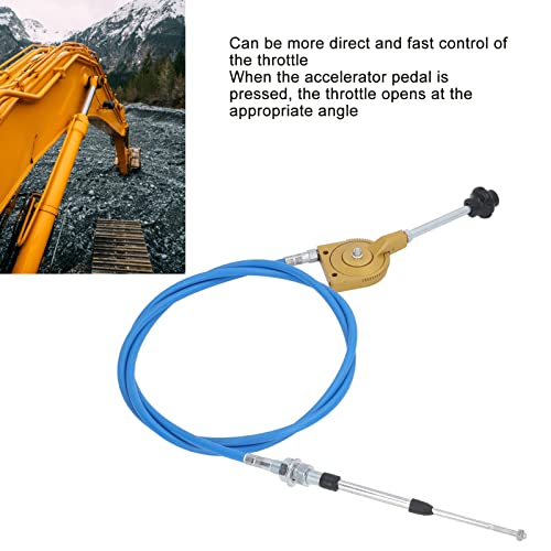 Câble de papillon en acier inoxydable et PU durable pour moteur d'excavatrice - 6