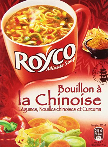 Royco Sopa deshidratada de caldo seco chino 3 bolsas de 20 cl – 45 g – 6 unidades