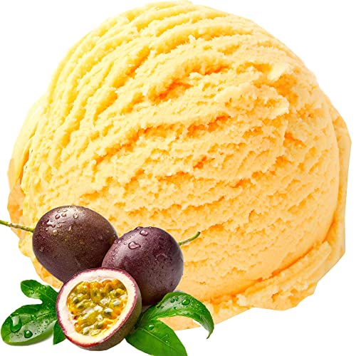 Passionsfrucht Geschmack Eispulver VEGAN - OHNE ZUCKER - LAKTOSEFREI - GLUTENFREI - FETTARM, auch für Diabetiker Milcheis Softeispulver Speiseeispulver Gino Gelati (200 g)