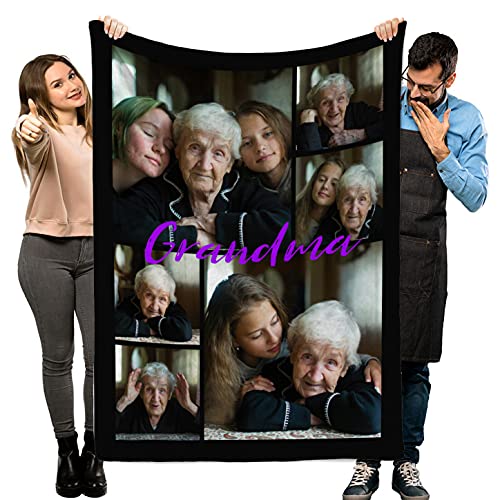 Manta personalizada para familia: manta suave personalizada para padres, amigos o niños, manta personalizada como mejor regalo de recuerdos