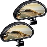 Voarge 2 Piece Adjustable Blind Spot Side Mirror Car Auxiliary Rearview Mirror, Can be adjusted up and down, left and right, suitable for car truck traffic safety