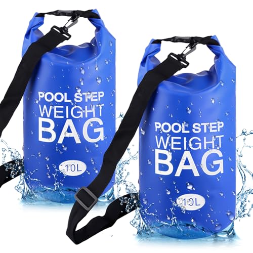 Lanathel 2 Pack Pool Step Weights, 500D PVC Waterproof Heavy Duty Pool Ladder Sand Bags for Weight...
