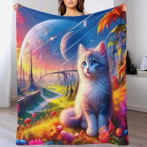 Couverture chat 3D chaude pour soirées cocooning et lecture - 6