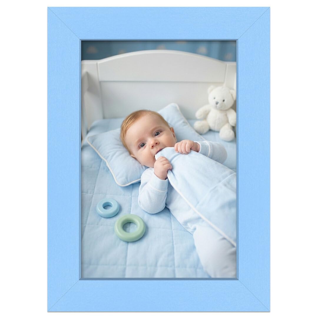 Alison Kingsgate Modern 12X8 Baby Blue Picture Frame for Photos & Document — image 1