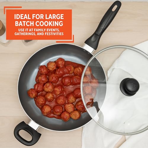 IMUSA 4 Quart Aluminum Ceramic Nonstick Stock Pot Cooker with Cool-Touch Handles and Helper Handle for Cooking Pasta Soups Stews Simmering Sauces Braising Meat Gray Finish by Imusa - Used condition - Image 7