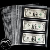 210 Taschen Banknoten Taschen - 35 Blatt für je 6 Banknoten Transparentes Währungsseiten Banknoten Sammelbuch Geldscheinhalter Sammeln von Euros, Papiergeld, Fremdwährung und Gutscheinen PCP0135