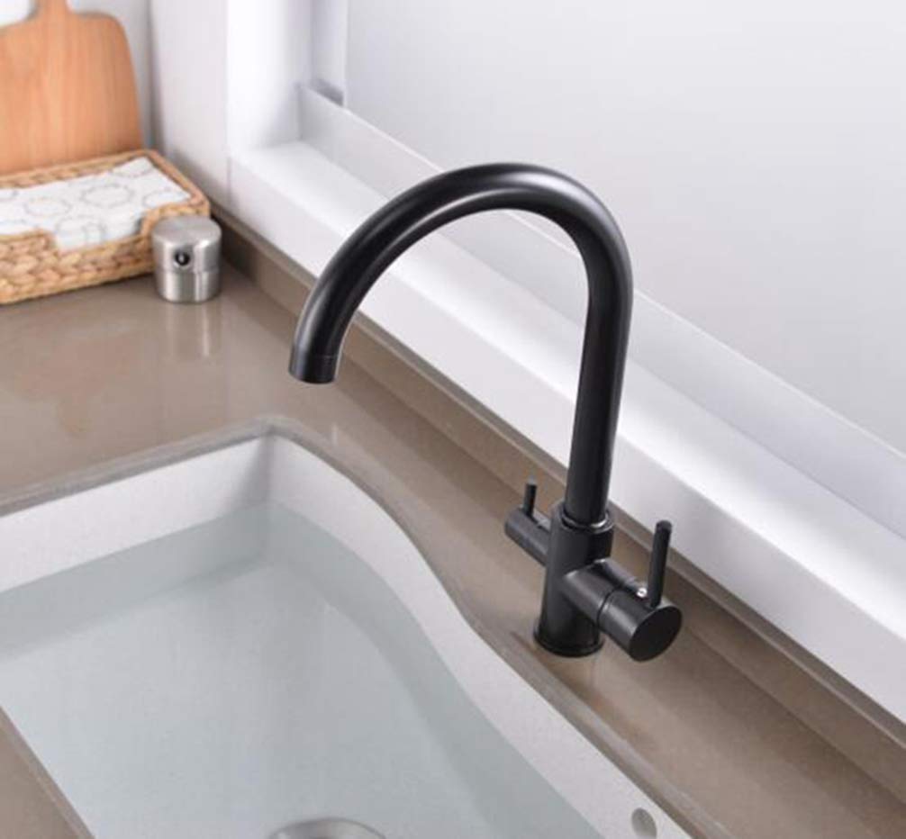 Black/Beige/Brushed Nickel Kitchen Faucets Waterful Taps Mixer Drinking Water Filter Faucet Sink Tap Tap,Black