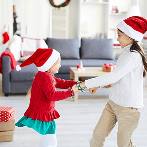 NUOBESTY 30Pcs Pulseira Pulseira de Sinos de Pulso de Natal Pulseira de Sinos de Natal Musical Sinos