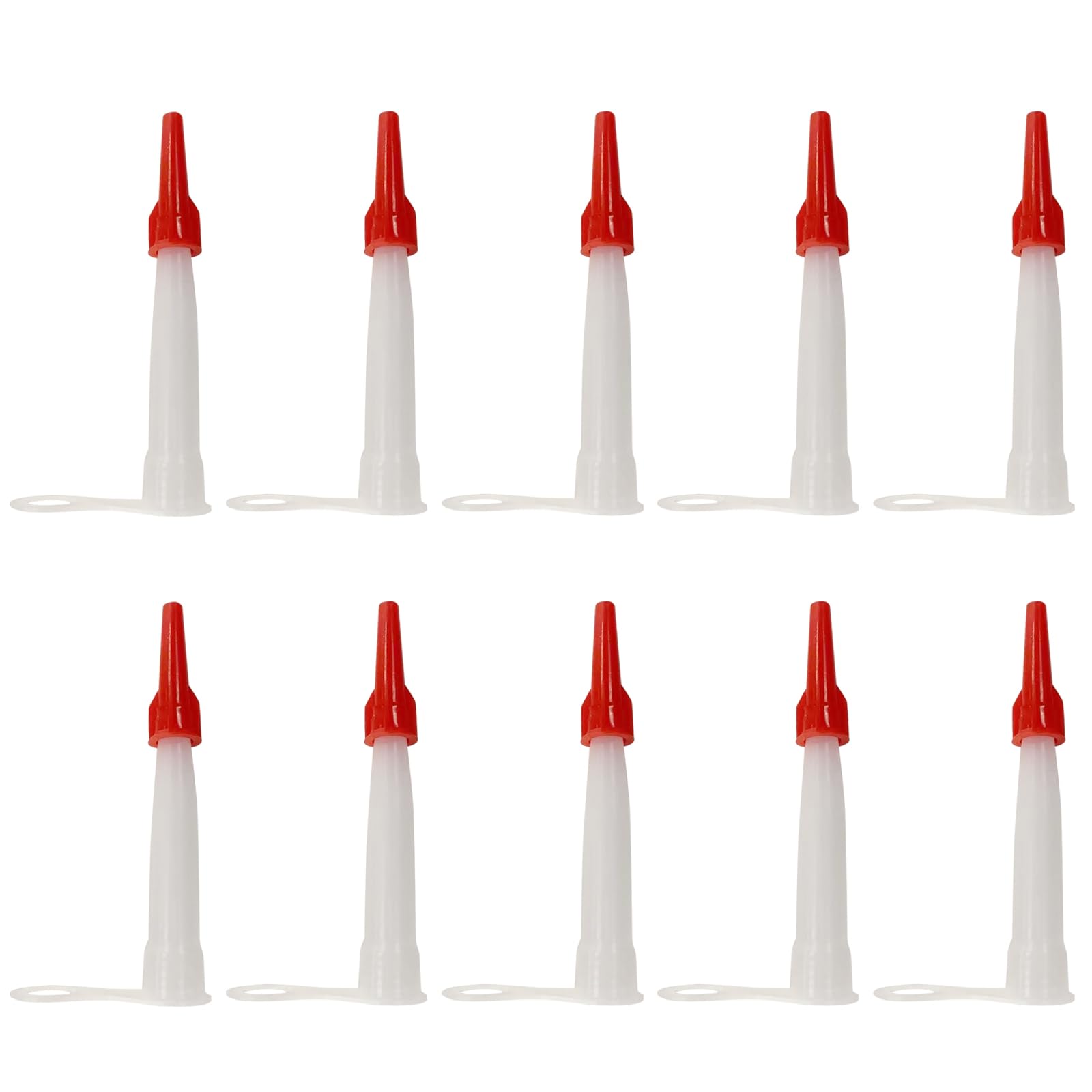 Buxuaaaa 10pcs Silicone Caulking Nozzles with Protective Caps, Sealant Tips for Construction & Repairs Construction Silicone Caulk Nozzle Caps Caulk Nozzle for Sealant