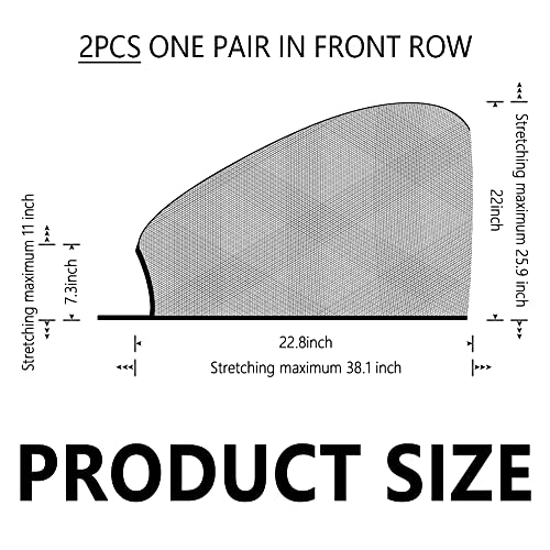 Set Of 2 Stretchable Car Windows Cover Sun Shades For Baby,Breathable Uv Block &Car Privacy Curtains,Must Have Car Accessories For Sleeping In Car,Truck,Suv,Camping (Front Window-2Pcs) #TOP1