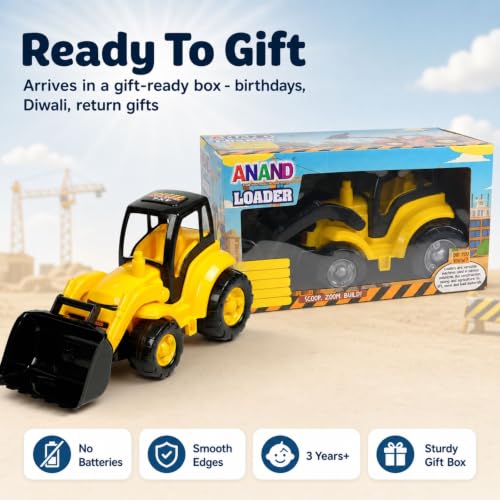 Image of Loader Interactive Construction Vehicle Toy for Kids with Front Loader Bucket Action Durable Design for Boys and Girls Ages 3+