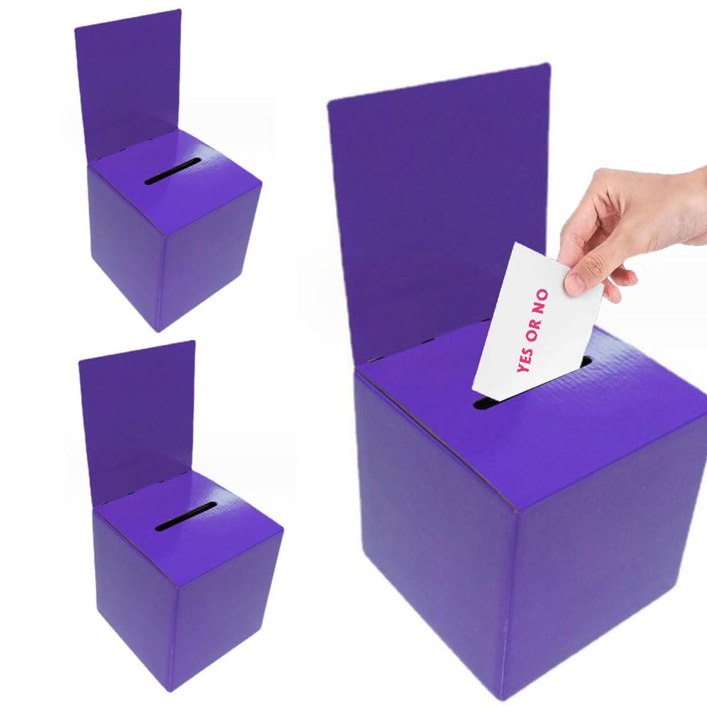 4-Pack Clear Acrylic Donation Boxes With Lock & Sign Holder - Raffle Ticket & Suggestion Box For Fundraising