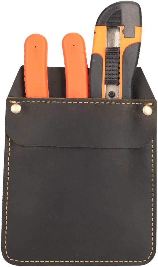 Leather Pocket Protector for Men/EDC Pocket Pouch Carrier/Pocket Organizer for Tools/Pens/Scissors,Jeans Back Pocket Handmade Essentials