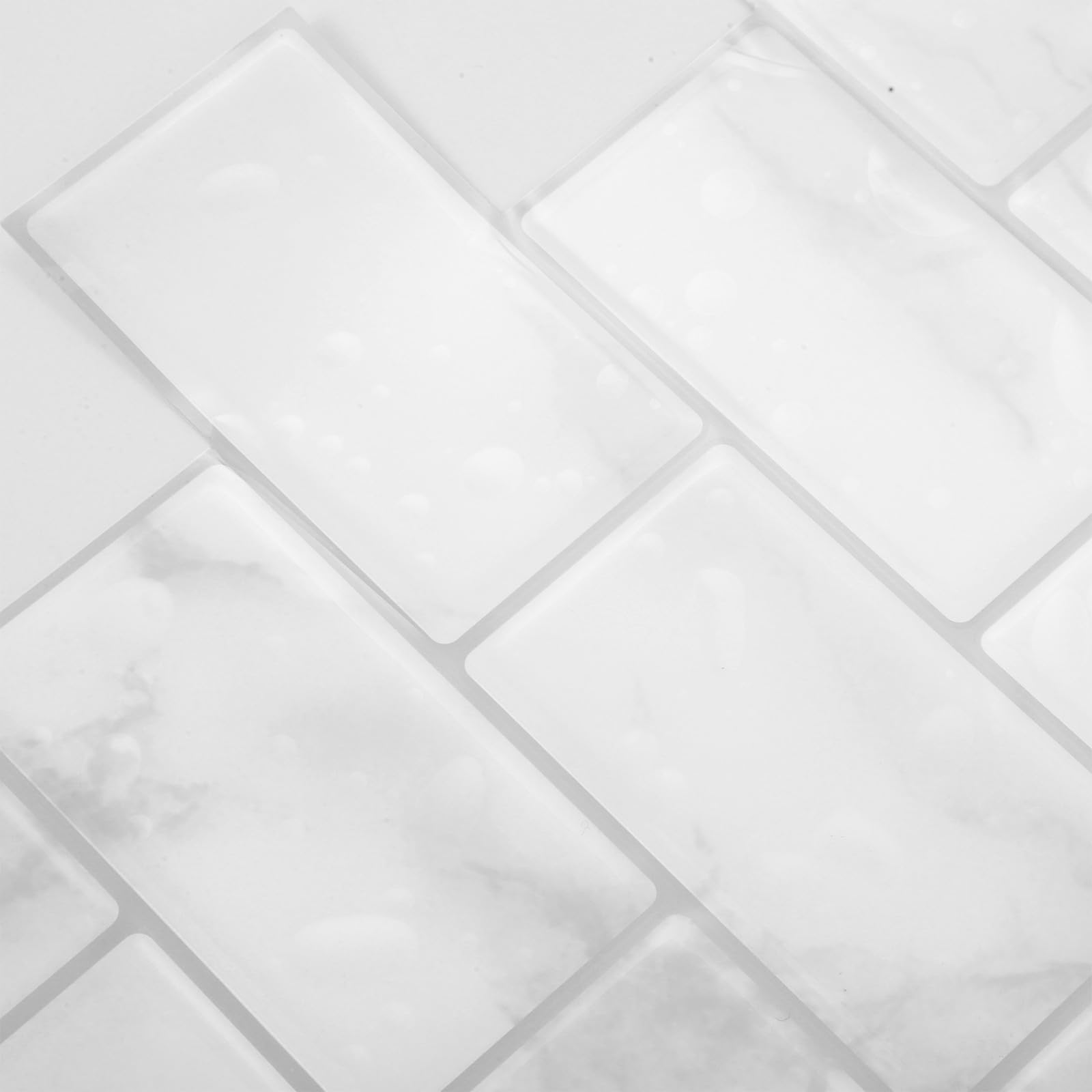 10 Hojas Pegatinas de Pared Efecto Azulejo 3d Gris Claro