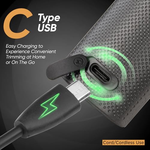 Image of VEGA Smartone S2 Trimmer For Men With Ai Smarttrim Technology, 160 Mins Runtime, USB Type C, Ipx7 Waterproof & 40 Length Settings, 3 Unique Speed Modes, Rubber Grip, Travel Friendly, (Vhth-31), Blue