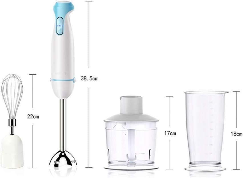 Immersion Hand Blender Handheld Energy Saving, Stick with Whisk, Chopper Grinder Bowl, Mug Attachment, Emulsion Mixer for Smoothies