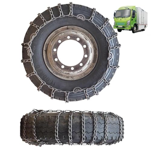 9mm Set of 2 Snow Tire Chains for Car SUV Pickup Trucks Van Trucks ATV Semi Trucks Light Truck Heavy Goods Vehicles 295/70R22.5 9mm 6.00-14