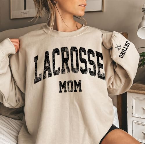 Personalized Lacrosse Mom Shirt, Custom Sport Mom Shirt, Shirt for Lacrosse Mom Lover, Gift for Mom, Support Lacrosse Match Outfit 22